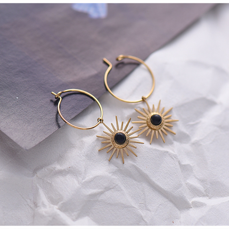 female Stainless steel star earrings Picture Color - Shop at LoveMi