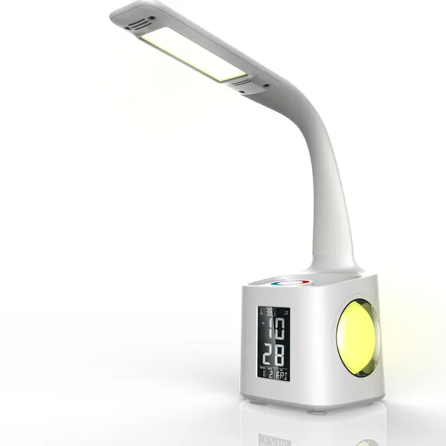 Study LED Desk Lamp USB Charging Port&Screen&Calendar&Colors
