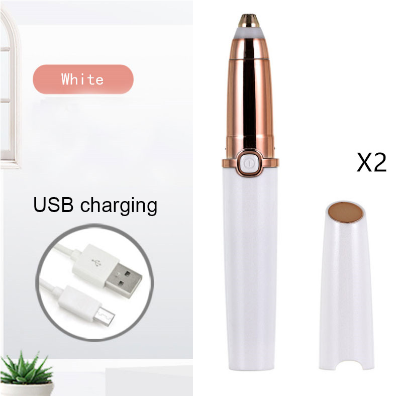 Electric eyebrow repairer Pearl White Usb - Shop at LoveMi