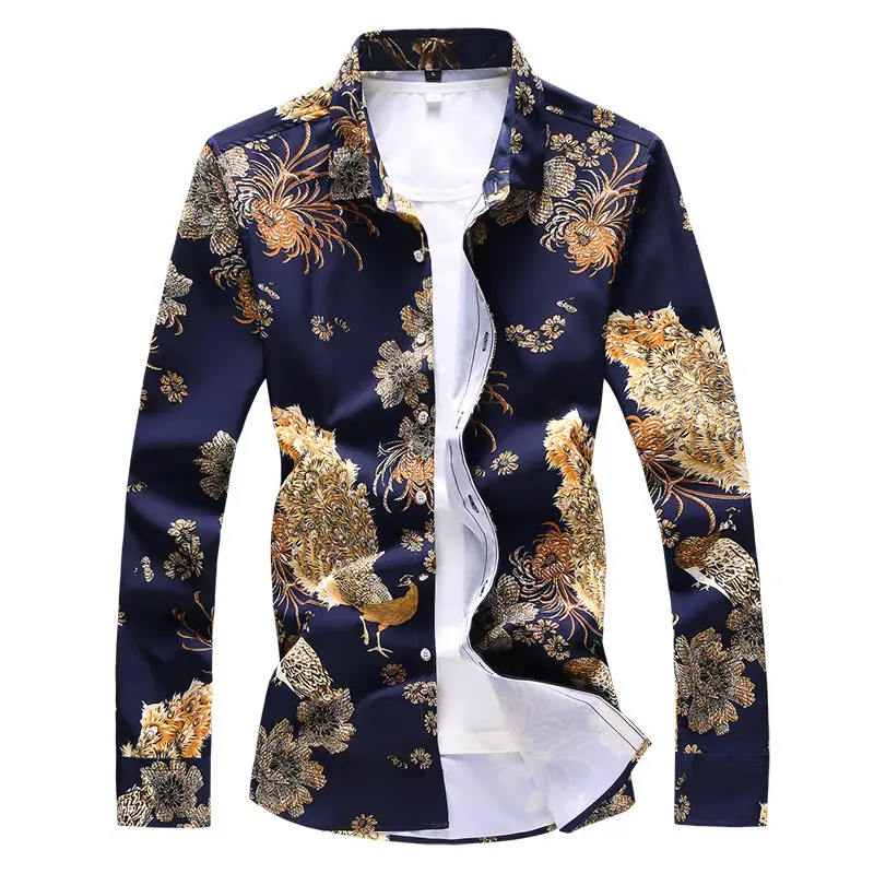 Fashion printed long sleeve shirt