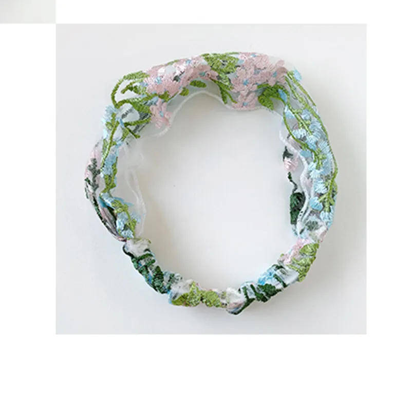 Super fairy embroidery headband women - Blue
