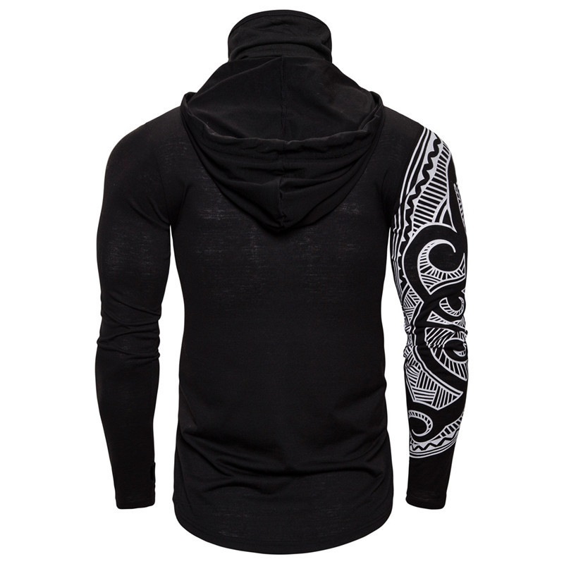 Hooded long sleeve T-shirt