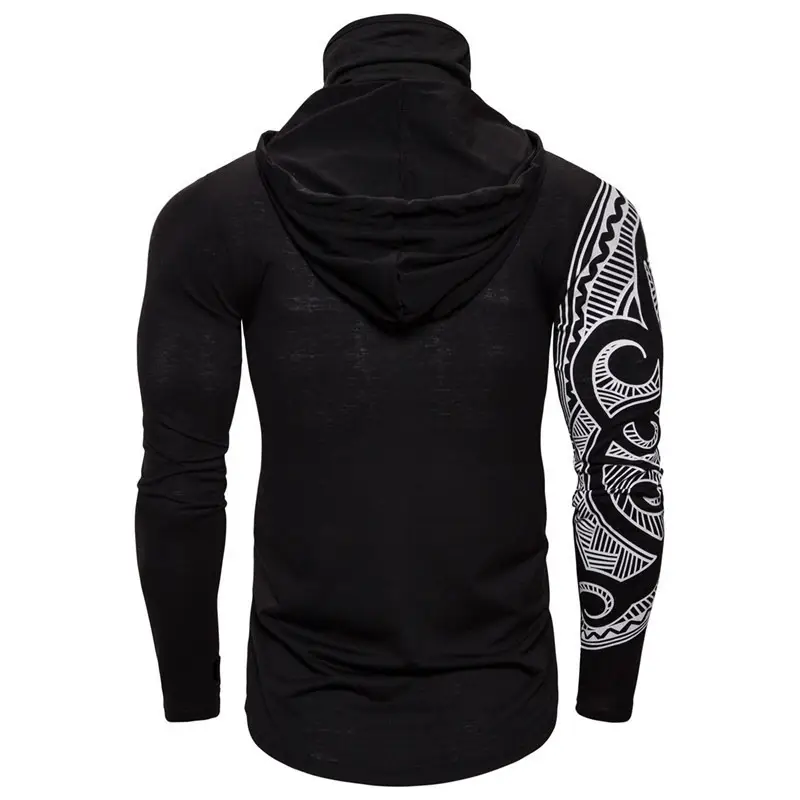 Hooded long sleeve T-shirt