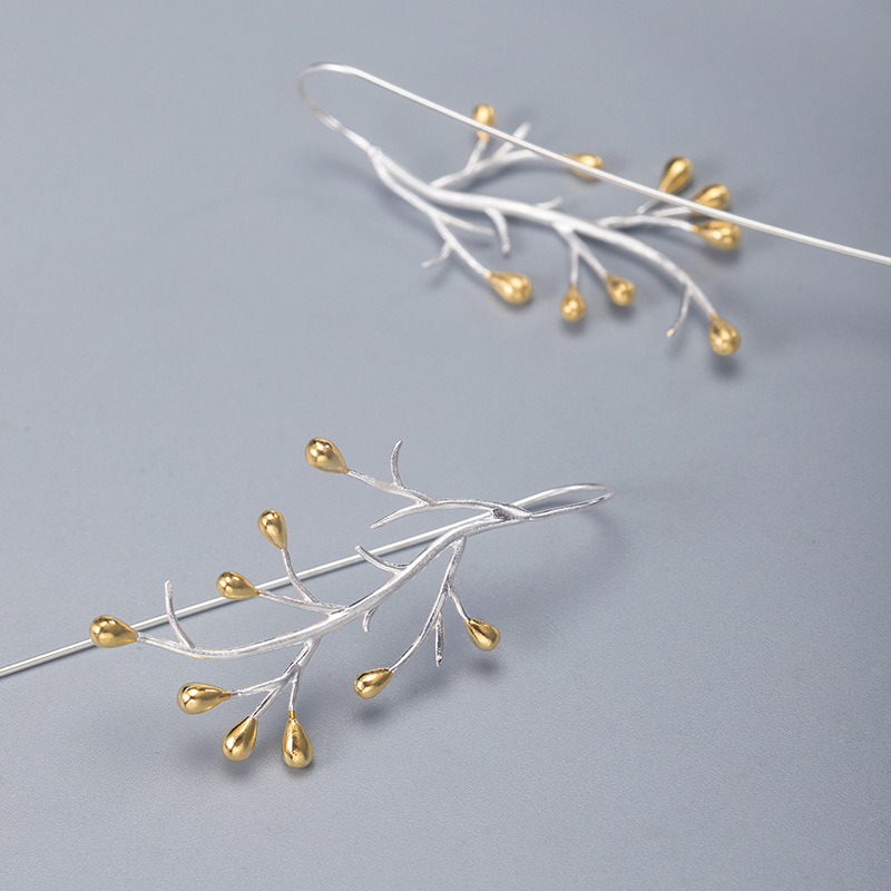 Ethnic style ear branch earrings