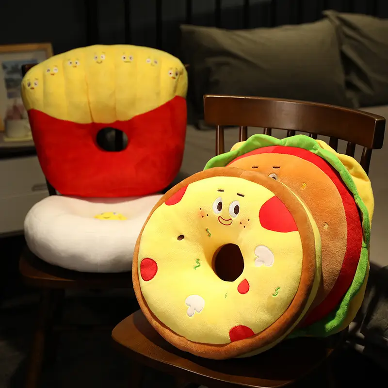 Burger pizza cushion plush toy girlfriend birthday gift