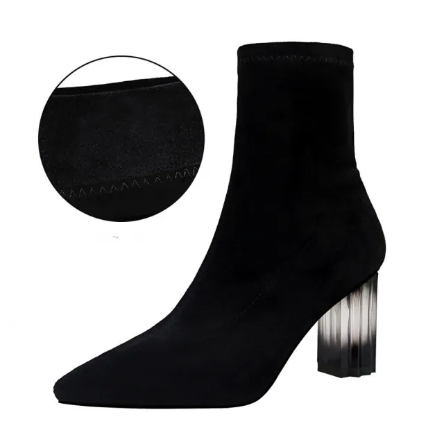 Pointed sexy nightclub slim boots Velvet Lining 40 - Shop at LoveMi