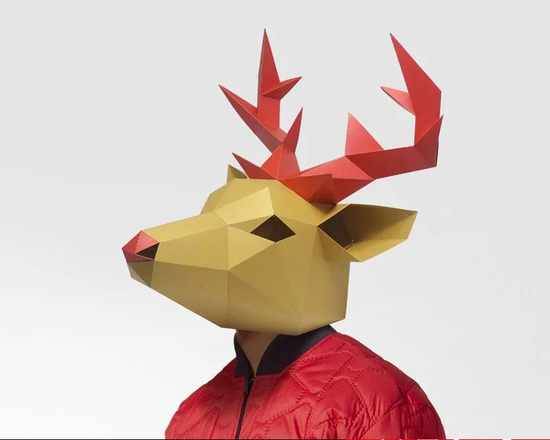Animal paper model full face mask - 5Style