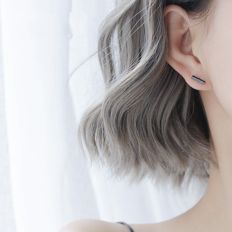 Black triangle earrings