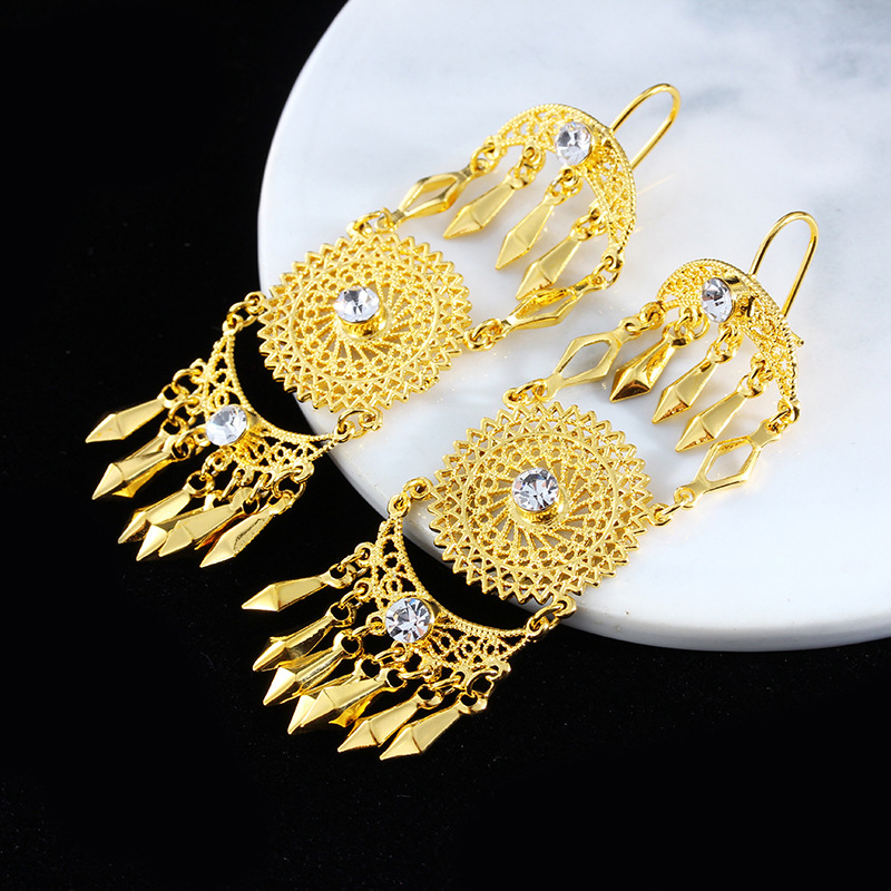 Exaggerated ethnic style earrings