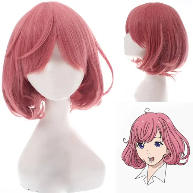 Cherry Blossom powder curled and thickened wig Rose Red - Shop at LoveMi