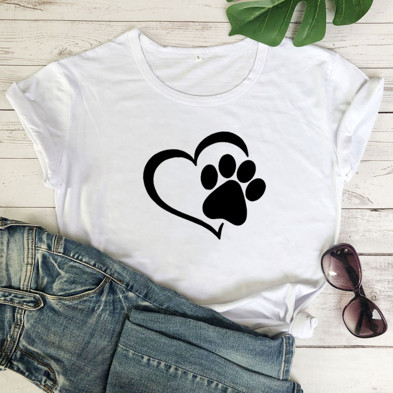 Paw Print & Heart T-Shirt
