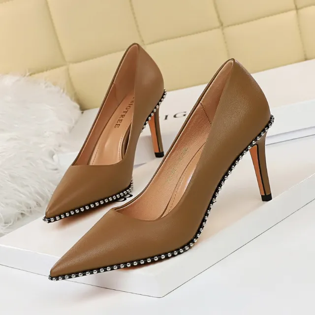 Thin women's high heel shoes Khaki - Shop at LoveMi