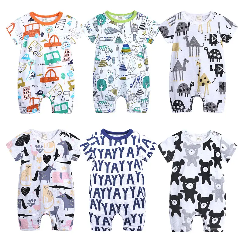 Baby Romper Short Sleeve Jumpsuit for Summer
