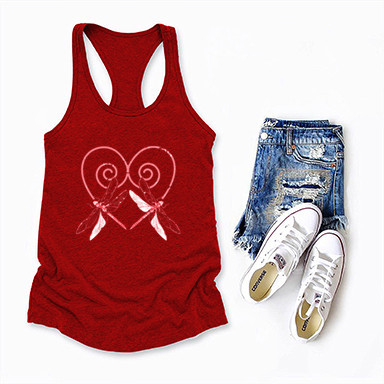 Printed sleeveless vest