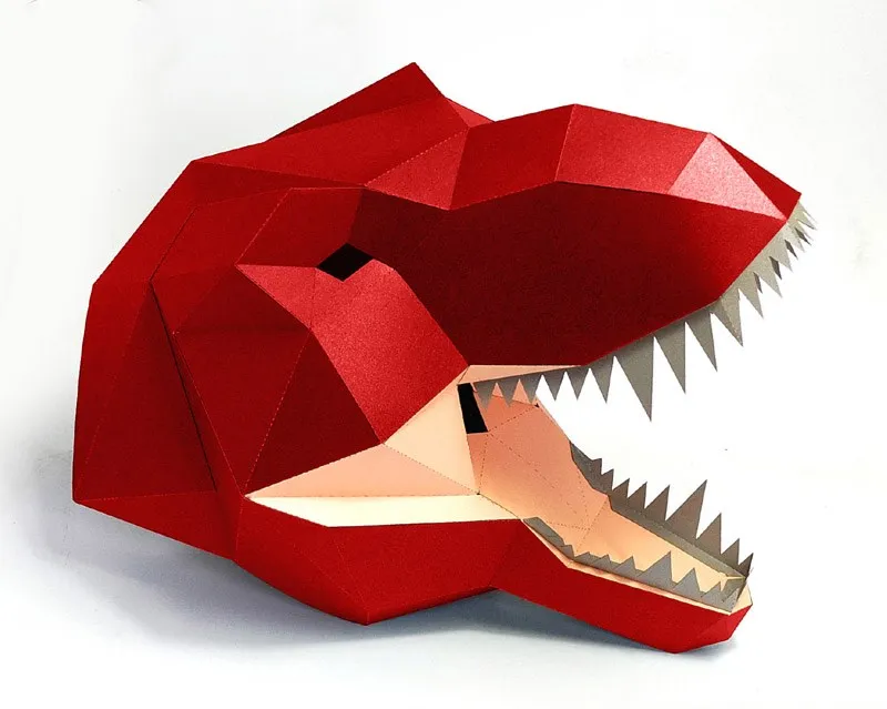 Animal paper model full face mask - 4Style