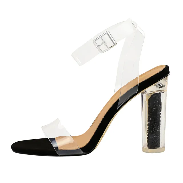 Rubber open toed women's shoes Black - Shop at LoveMi
