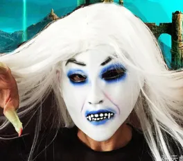 Blue Face Ghost Headgear - Shop at LoveMi