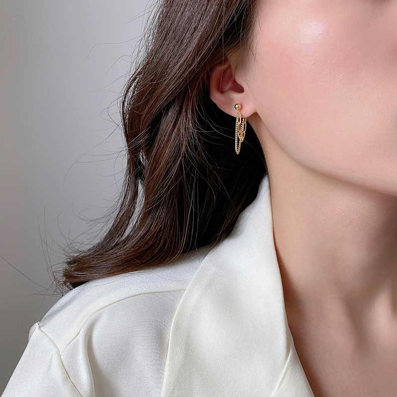 Double chain earrings