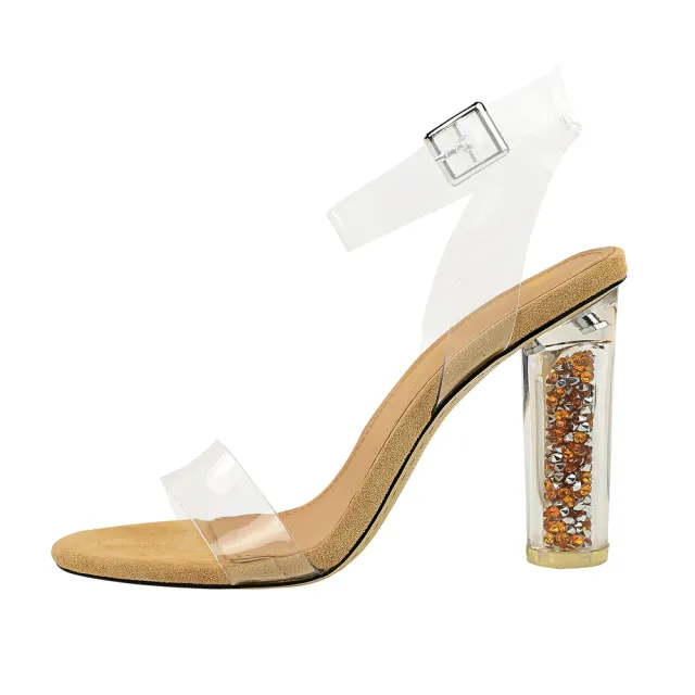 Rubber open toed women's shoes Khaki - Shop at LoveMi
