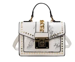 Fashion Alligator Women Shoulder Bags - White - View 1