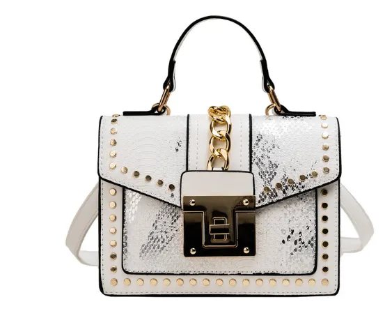 Fashion Alligator Women Shoulder Bags White - Shop at LoveMi