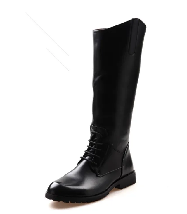 Horse Riding Boots For Women Men Waterproof Leather Long Boots Black Brown Knee High Boots Black - Shop at LoveMi