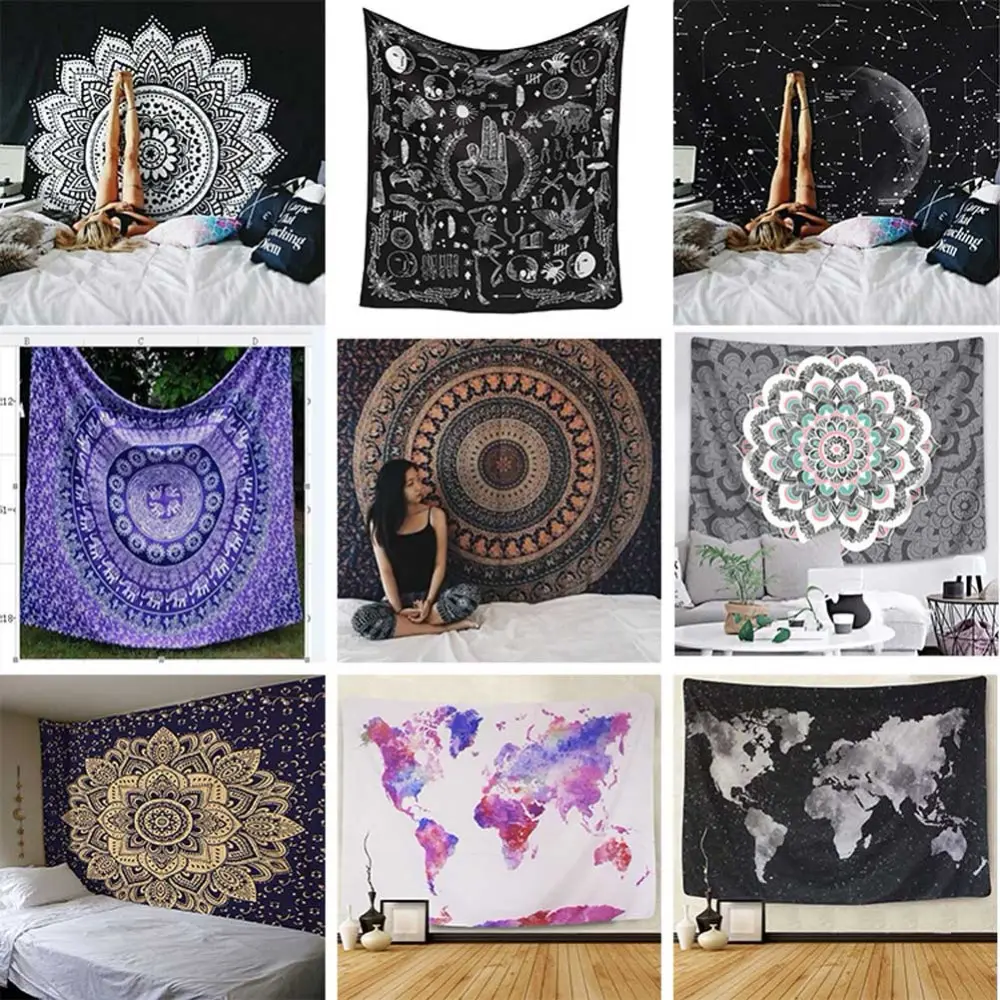 Hanging beach towels and blankets