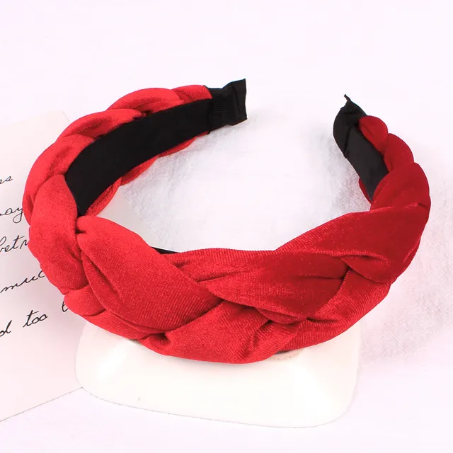 Gold velvet cross headband Red - Shop at LoveMi