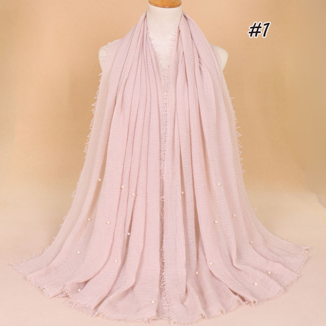 Pure color pearl bandana