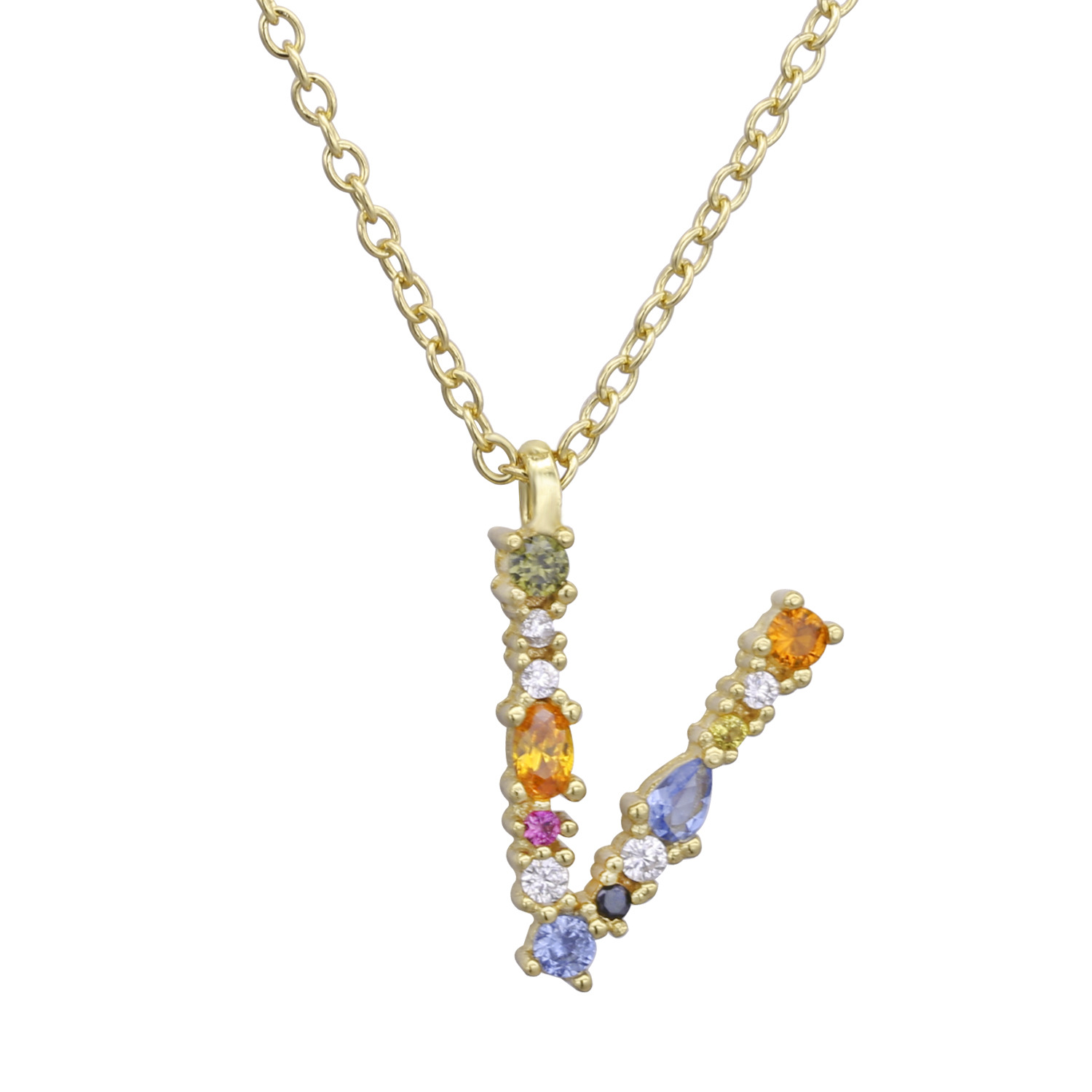 S925 sterling silver  independent design letter necklace