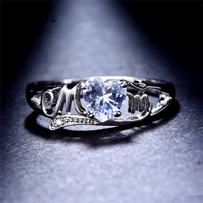 New plating heart-shaped zircon ring