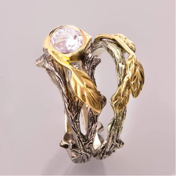 Gold-plated color separation branch ring