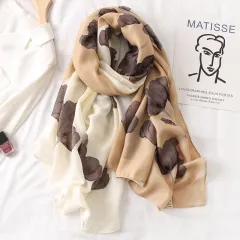 Holiday shawl sunscreen silk scarf - White - View 1