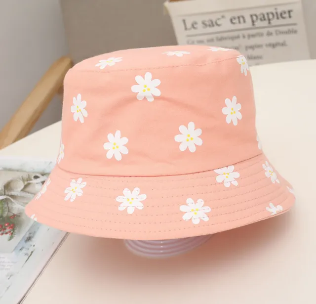 Short brim double sided fisherman hat Pink - Shop at LoveMi
