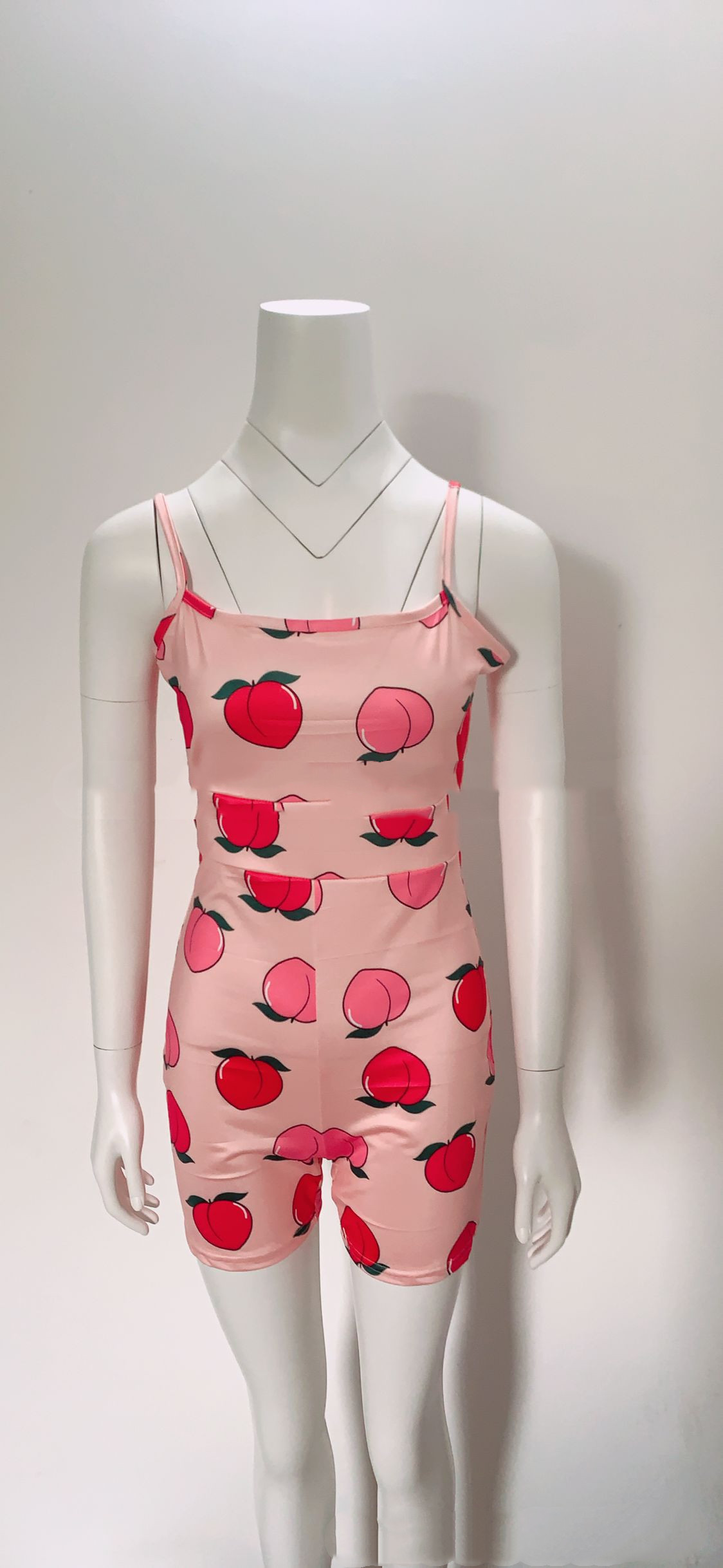 Printed explosion suspender jumpsuit