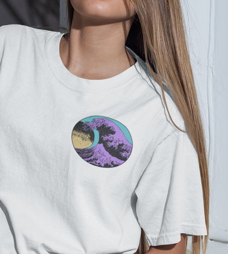 Printed round neck short sleeves