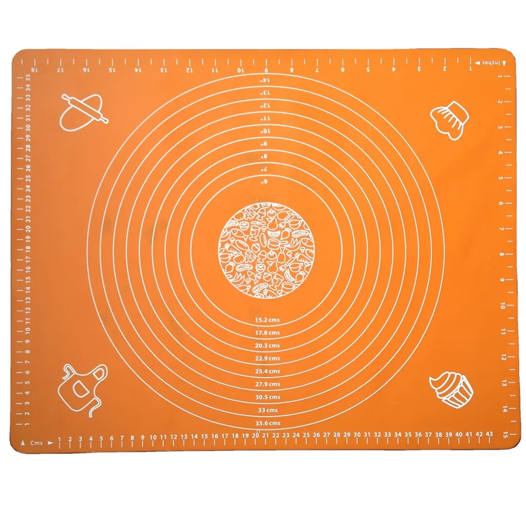 Thickened silicone kneading mat - Orange