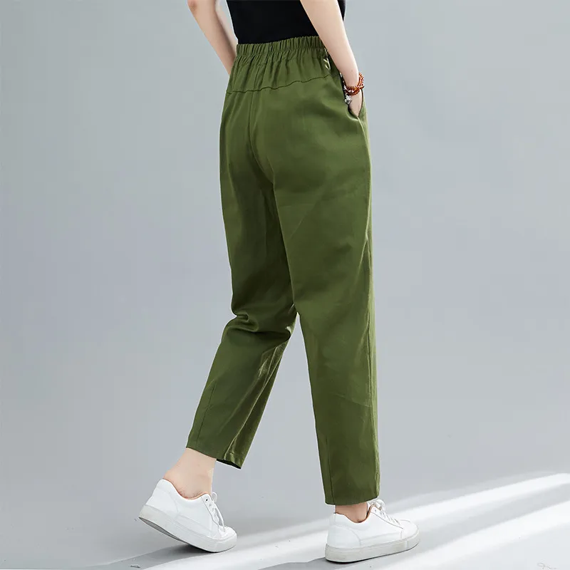 Korean casual pants carrot pants - Green
