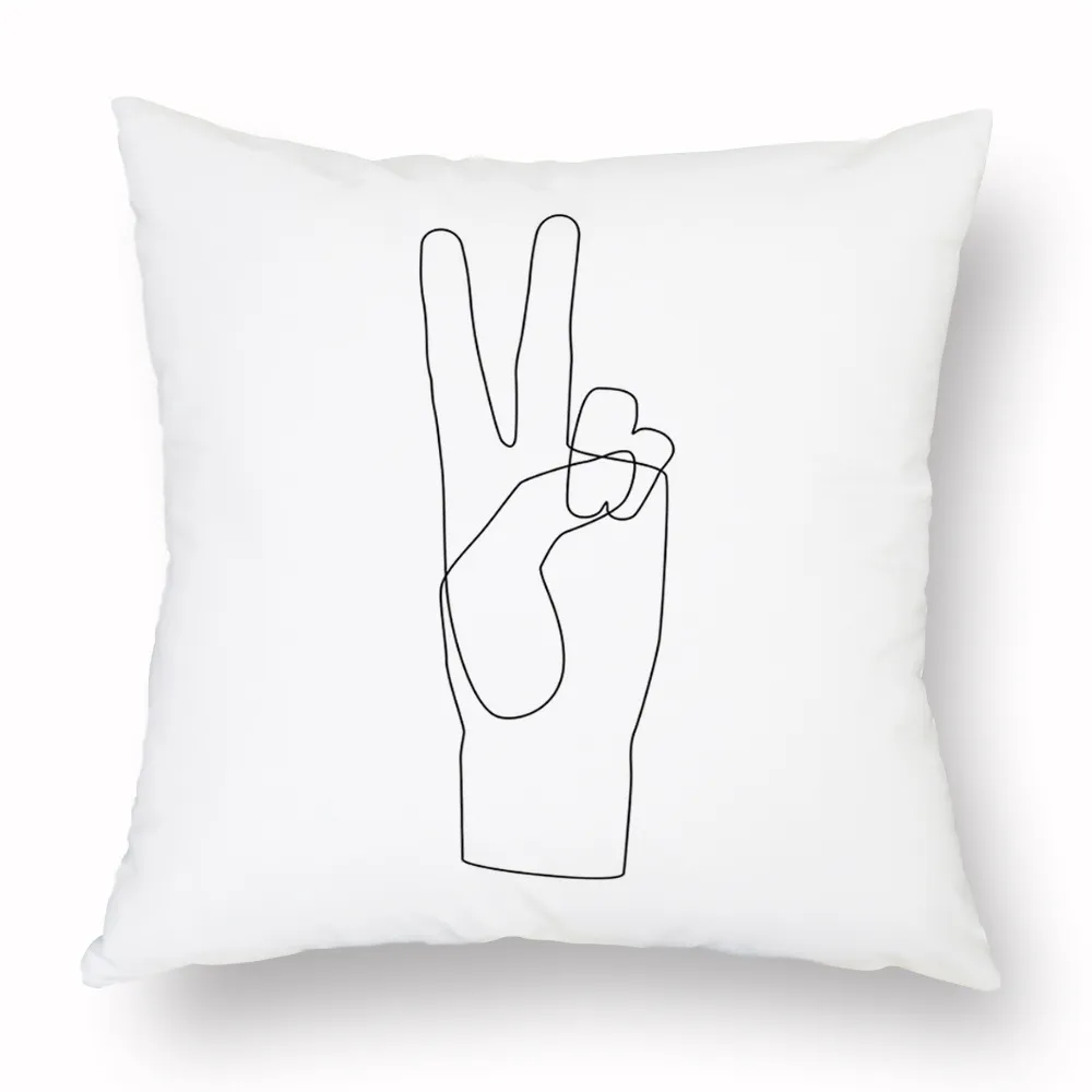 Short line plush pillow - 1 Style