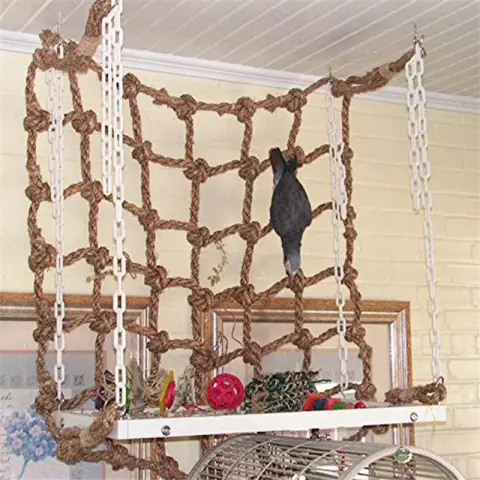 Parrot Bird Hemp Rope Climbing Net