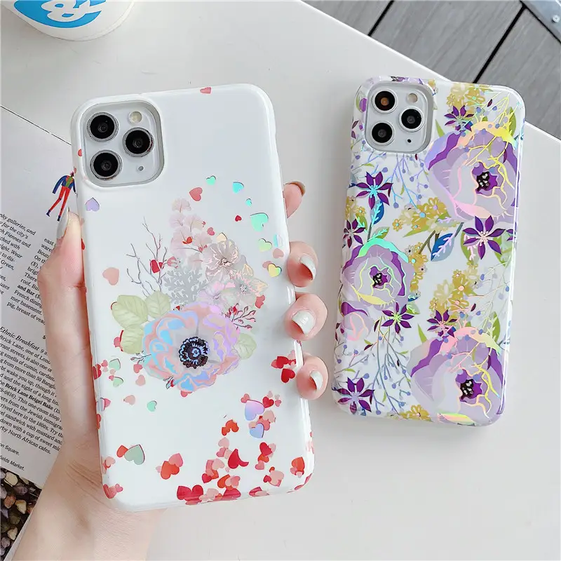 Flower laser phone case