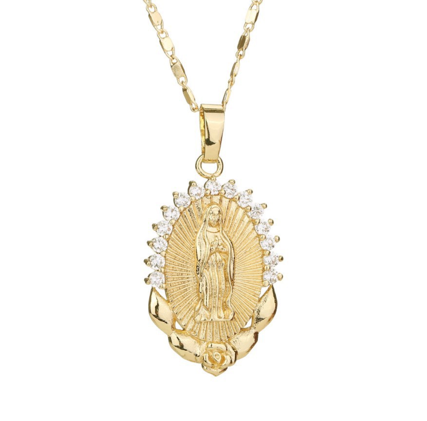 Virgin Mary pendant necklace