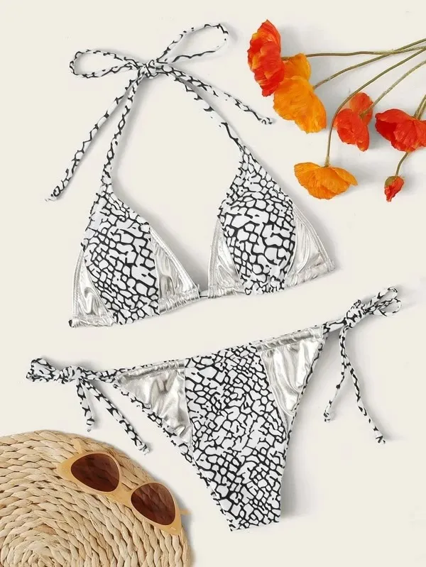 Leopard Panel Bikini - Leopard