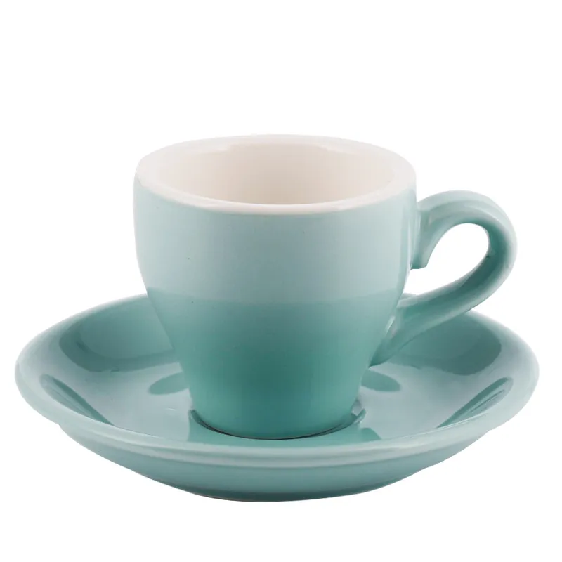 Restaurant set coffee cup and dish ceramics - Sky Blue