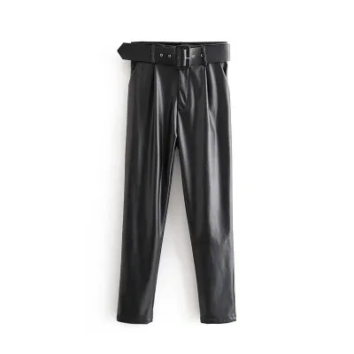 Hot ladies leather pants Black - Shop at LoveMi
