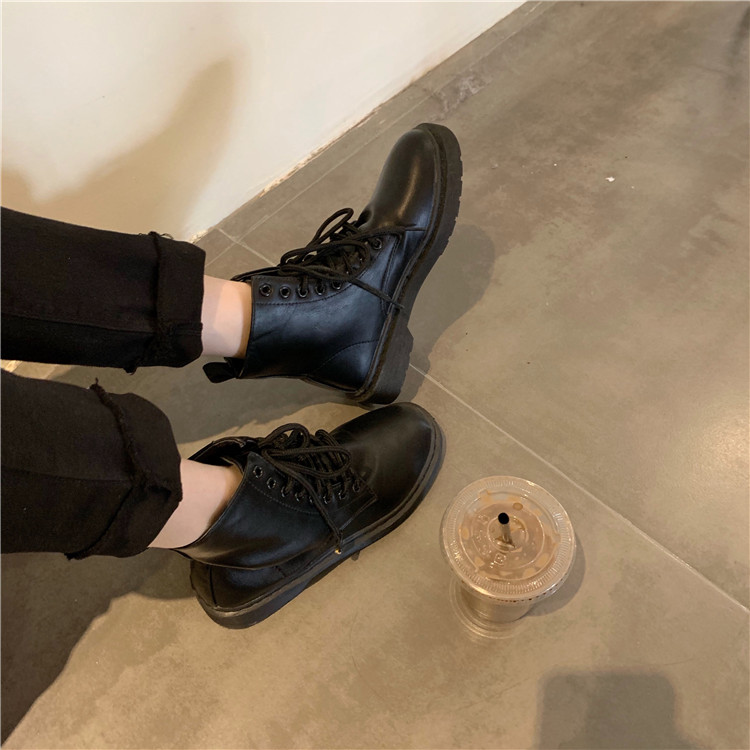 Low Heel Round Toe Martin Boots