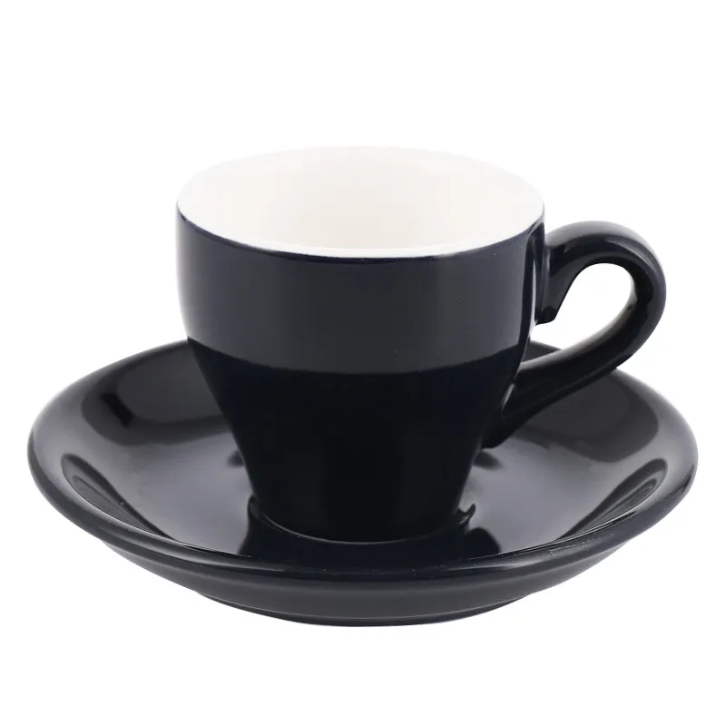 Restaurant set coffee cup and dish ceramics - Black