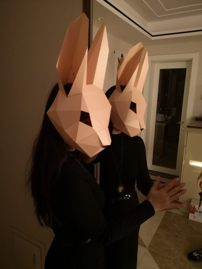 Halloween bunny face ornament (Rabbit)