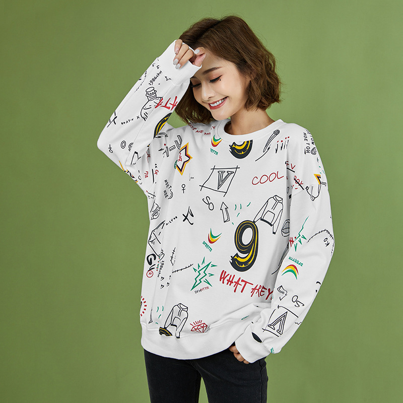 Women's hoodie hoodie casual casual loose round