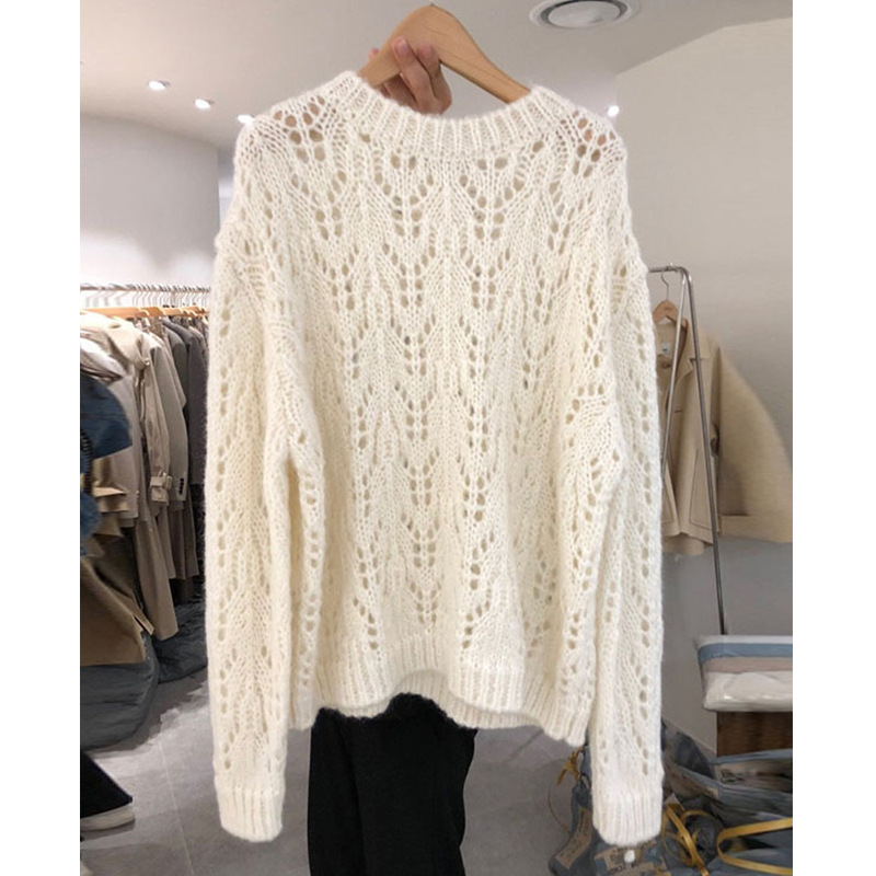 Sleeve round neck loose sweater